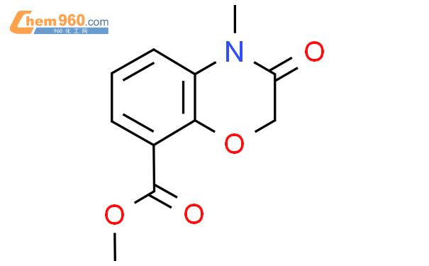 1017273 27 6 4 methyl 3 oxo 3 4 dihydro 2H benzo 1 4 oxazine 8 carboxylic acid methyl ester化学式