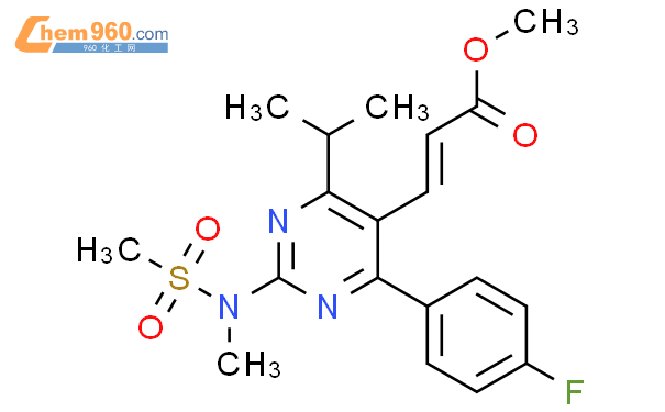 methyl 3-[4-(4-fluorophenyl)-6-isopropyl-2-(N-methyl-N-methylsulfonylamino)pyrimidin-5-yl]-(2E)-propenoate