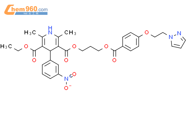 Pyridinedicarboxylic Acid Dihydro Dimethyl Nitrophenyl Ethyl