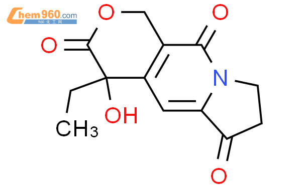 4-乙基-7,8-二氢-4-羟基-1H-吡喃并[3,4-f]吲嗪-3,6,10(4H)-三酮结构式图片|102978-40-5结构式图片