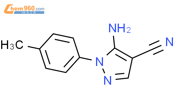 5 -氨基- 1 -（4 -甲基苯基）- 1H -吡唑- 4 -腈结构式图片|103646-82-8结构式图片