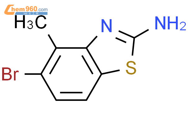 5-溴-4-甲基苯并[d]噻唑-2-胺结构式图片|103873-80-9结构式图片