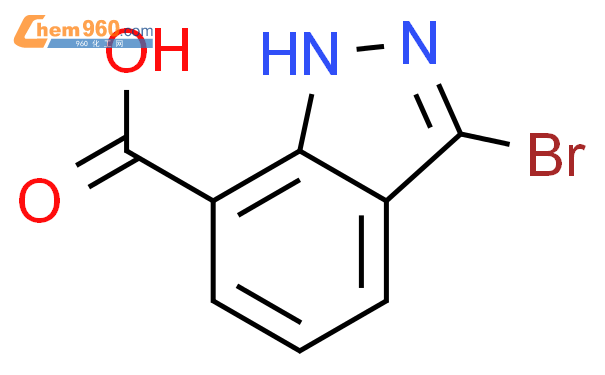3-溴-1H-吲唑-7-羧酸结构式图片|1040101-01-6结构式图片