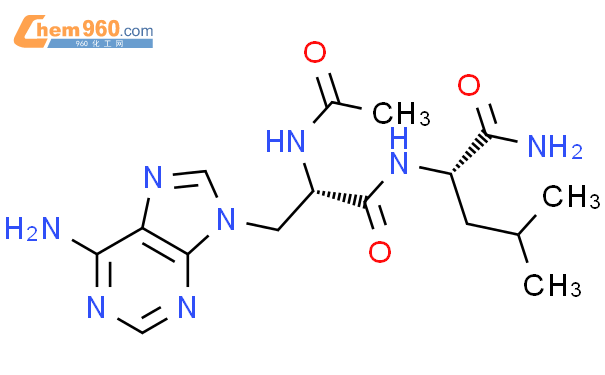 104959 11 7 L Leucinamide N Acetyl 3 6 Amino 9h Purin 9 Yl L Alanyl 化学式、结构式、分子式、mol 960化工网