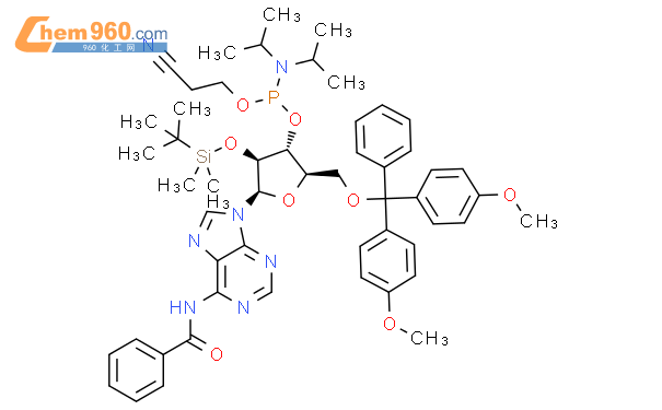 N-苯甲酰基-5’-O-(4,4-二甲氧基三苯甲基)-2’-O-[(叔丁基)二甲基硅基]腺苷-3’-(2-氰基乙基-N,N-二异丙基)亚磷酰胺