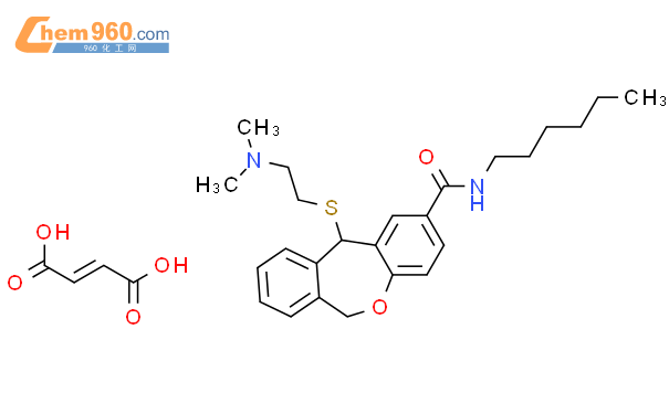 Dibenz B E Oxepin Carboxamide Dimethylamino Ethyl Thio N Hexyl