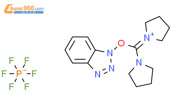 O-(苯并三唑-1-基)-N,N,N',N'-二吡咯基脲六氟磷酸酯结构式