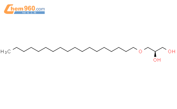 3-O-十八烷基锡甘油结构式