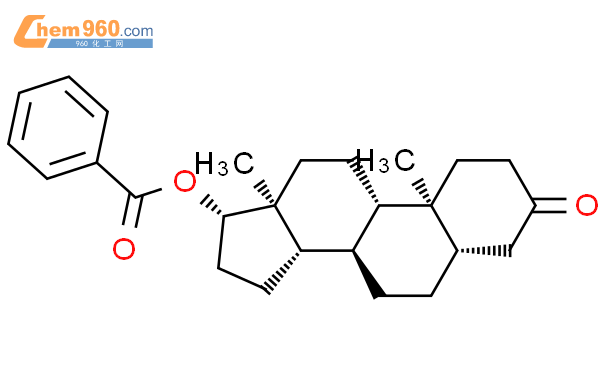 17-安息香酸雄甾醇酮quadro strutturale|1057-07-4quadro