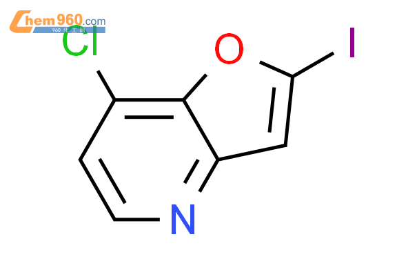 7-氯-2-碘呋喃并[3,2-b]吡啶结构式