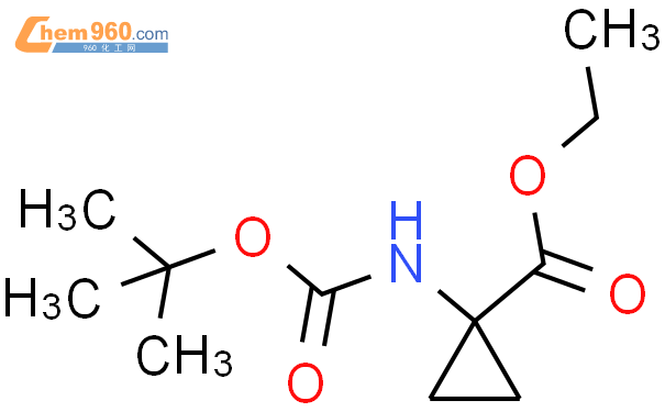 1-[[(1,1-二甲基乙氧基)羰基]氨基]環丙烷羧酸乙酯結構式