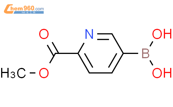 2-(甲基羧基)吡啶-5-硼酸结构式图片|1072945-86-8结构式图片