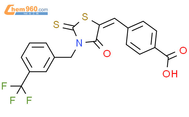 4-[[4-Oxo-2-thioxo-3-[3-(trifluoromethyl)benzyl]thiazolidin-5-ylidene]methyl]benzoicAcid