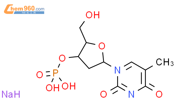 胸腺嘧啶脱氧核苷3-单磷酸钠盐结构式图片|108320-91-8结构式图片