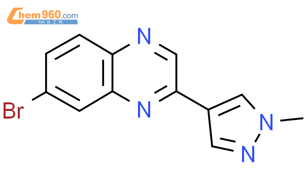 7-bromo-2-(1-methyl-1H-pyrazol-4-yl)Quinoxaline结构式图片|1083325-87-4结构式图片