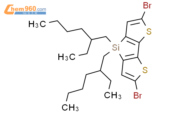 2,6-二溴-4,4-双(2-乙基己基)-4H-硅杂环戊二烯并[3,2-b:4,5-b']二噻吩结构式图片|1089687-05-7结构式图片