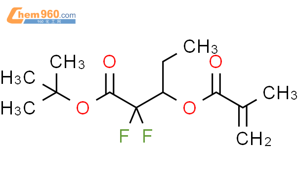 2,2-二氟-3-[(2-甲基-1-氧代-2-丙烯-1-基)氧基]戊酸叔丁酯结构式图片|1092693-73-6结构式图片