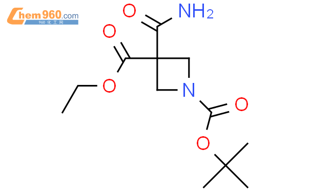 1-tert-butyl 3-ethyl 3-carbamoylazetidine-1,3-dicarboxylate结构式图片|1105663-94-2结构式图片