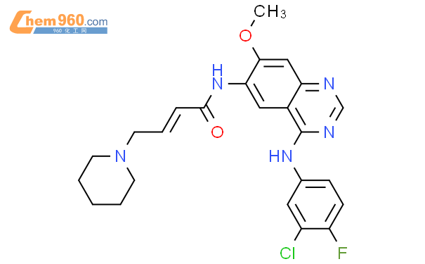 (2E)-N-[4-[(3-氯-4-氟苯基)氨基]-7-甲氧基-6-喹唑啉基]-4-(1-哌啶基)-2-丁烯酰胺
