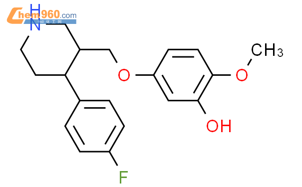 4-(4-氟苯基)-3-(4-甲氧基-3-羟基苯氧基甲基)哌啶