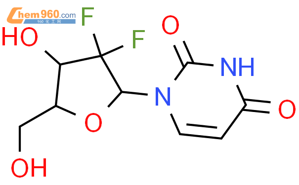 2',2'-二氟-2'-脱氧尿苷-13C-15N2结构式图片|114248-23-6结构式图片