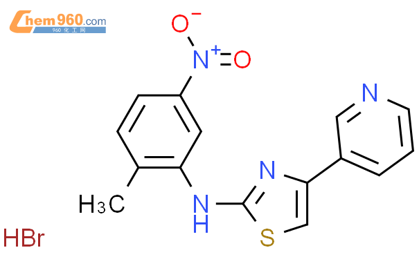 N-(2-甲基-5-硝基苯基)-4-(3-吡啶基)-2-噻唑胺氢溴酸盐