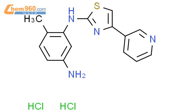 6-甲基-N1-(4-(吡啶-3-基)噻唑-2-基)苯-1,3-二胺双盐酸盐结构式图片|1143459-92-0结构式图片