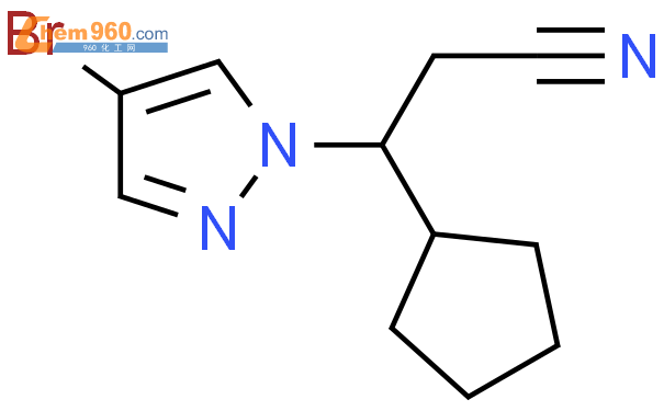 (R)-3-(4-溴-1H-吡唑-1-基)-3-环戊基丙腈结构式图片|1146629-83-5结构式图片