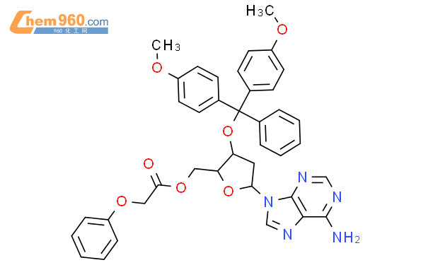 Adenosine,3'-O-[bis(4-methoxyphenyl)phenylmethyl]-2'-deoxy-, 5'-(phenoxyacetate) (9CI)