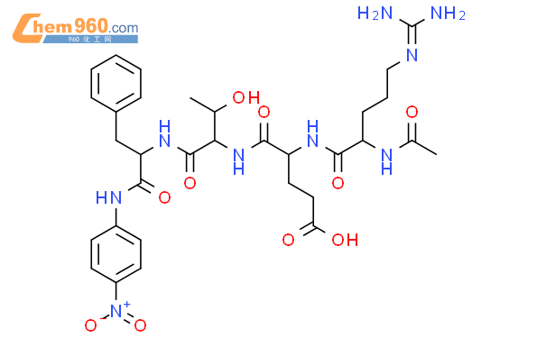 N2-Acetyl-L-arginyl-L-α-glutamyl-L-threonyl-N-(4-nitrophenyl)-L-phenylalaninamide结构式图片|1160928-63-1结构式图片