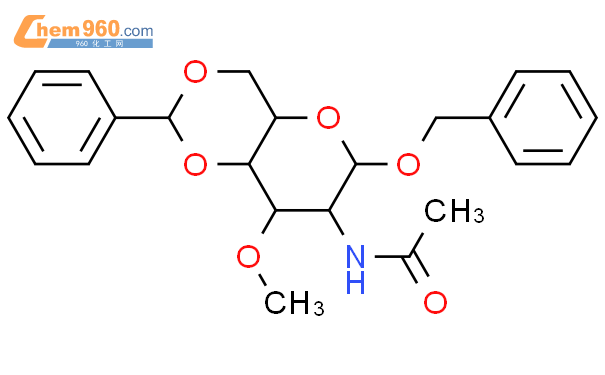 苄基 2-乙酰氨基-4,6-O-亚苄基-2-脱氧-3-O-甲基吡喃己糖苷