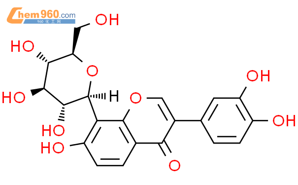 4H-1-Benzopyran-4-one,3-(3,4-dihydroxyphenyl)-8-b-D-glucopyranosyl-7-hydroxy-