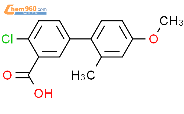 1182438-70-5,2-chloro-5-(4-methoxy-2-methylphenyl)benzoic Acid化学式、结构式 ...