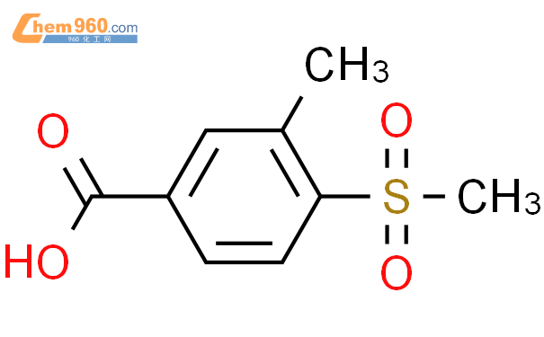 3-甲基-4-(甲基磺酰基)苯甲酸结构式图片|1186663-65-9结构式图片