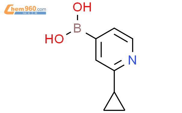 2-环丙基吡啶-4-基硼酸结构式图片|1189546-00-6结构式图片