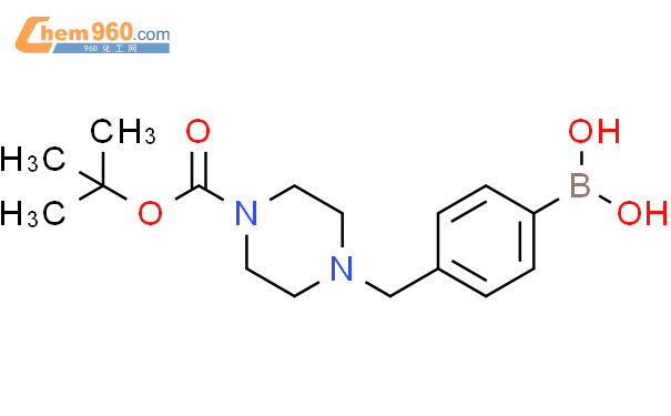 4-((4-(叔-丁氧基羰基)哌嗪-1-基)甲基)苯基硼酸结构式图片|1190095-10-3结构式图片