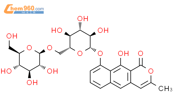 9-[(6-O-β-D-Glucopyranosyl-β-D-glucopyranosyl)oxy]-10-hydroxy-3-methyl-1H-naphtho[2,3-c]pyran-1-one