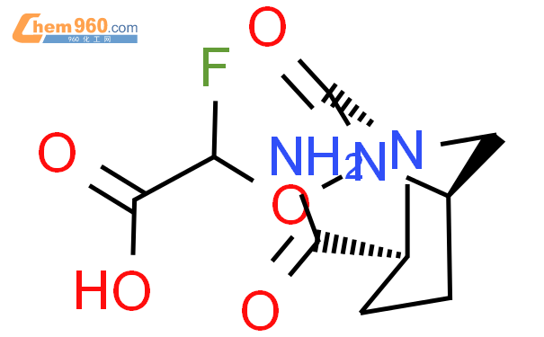 rel-2-[[(1R,2S,5R)-2-(Aminocarbonyl)-7-oxo-1,
6-diazabicyclo[3.2.1]oct-6-yl]oxy]-2-fluoro
acetic acid