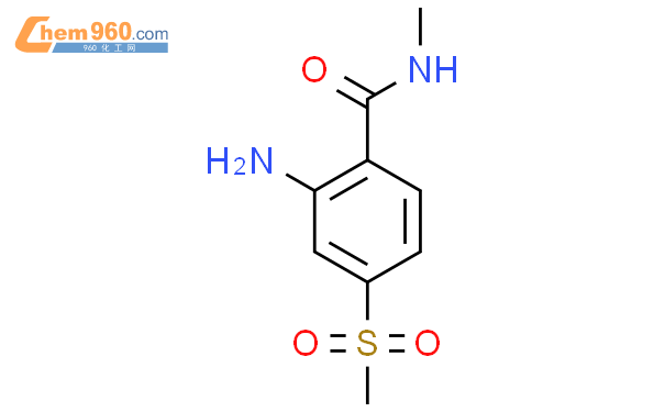 2-氨基-n-甲基-4-(甲基磺酰基)苯甲酰胺結構式圖片|1201935-75-2結構