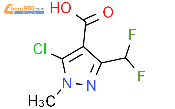 5-氯-3-二氟甲基-1-甲基-1H-吡唑-4-甲酸结构式图片|1202993-11-0结构式图片