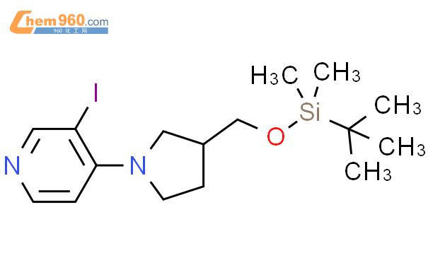 4-(3-((叔丁基二甲基甲硅烷基氧基)甲基)吡咯烷-1-基)-3-碘吡啶结构式图片|1203498-95-6结构式图片