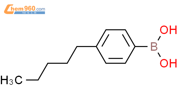 4-正戊(烷)基苯硼酸结构式图片|121219-12-3结构式图片