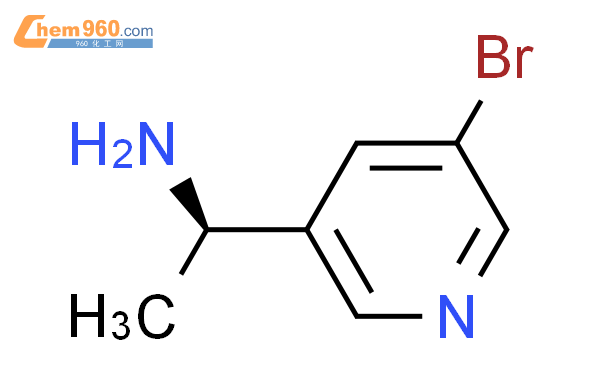 (R) 1-(5-溴吡啶-3-基)乙胺结构式