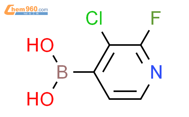 3-氯-2-氟吡啶-4-硼酸结构式图片|1217500-55-4结构式图片