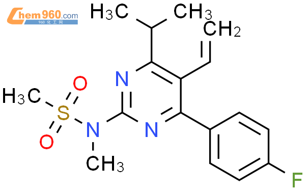 1-[4-(4-fluorophenyl)-6-isopropyl-2-[N-methyl-N-(methylsulfonyl)amino]-pyrimidin-5-yl]-ethene