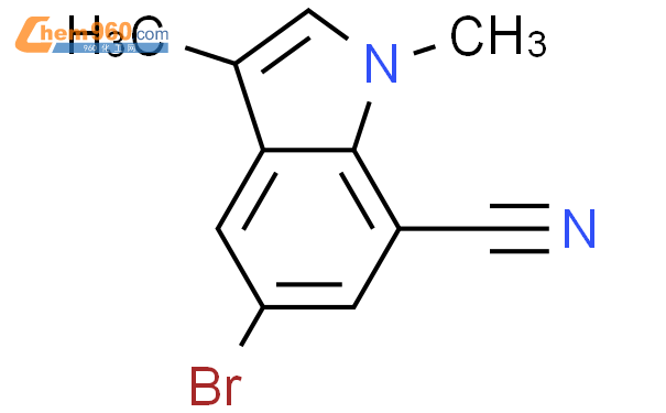1,3-二甲基-5-溴-7-氰基吲哚