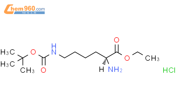 (S)-2-氨基-6-((叔丁氧基羰基)氨基)己酸乙酯盐酸盐结构式图片|122456-82-0结构式图片