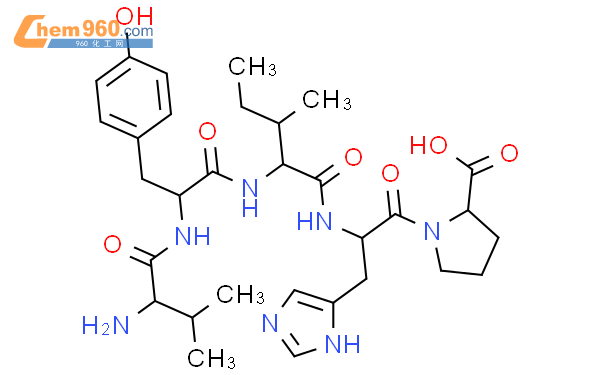 (S)-1-((S)-2-((2S,3S)-2-((S)-2-((S)-2-氨基-3-甲基丁酰胺基)-3-(4-羟基苯基)丙酰胺基)-3-甲基戊酰胺基)-3-(1H-咪唑-4-基)丙酰基)吡咯烷-2-羧酸