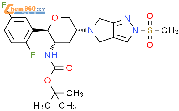 tert-butyl {(2R,3S,5R)-2-(2,5-difluorophenyl)-5-[2-(methylsulfonyl)-2,6-dihydropyrrolo[3,4-c]pyrazol-5(4H)-yl]tetrahydro-2H-pyran-3-yl}carbamate