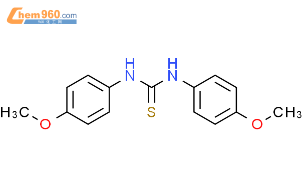1,3-Bis(4-methoxyphenyl)thiourea  1,3-双(4-甲氧基苯基)硫脲结构式图片|1227-45-8结构式图片